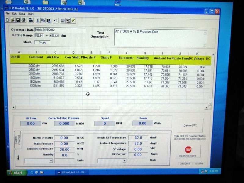 6000 CFM TORRINGTON Wind Tunnel Test Chamber