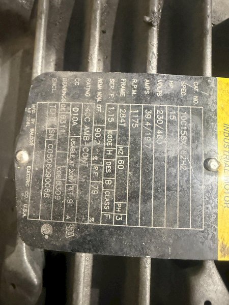 15 HP HYDRAULIC POWER UNIT INCLUDING TANK AND CHILLER : YOBRO #25414