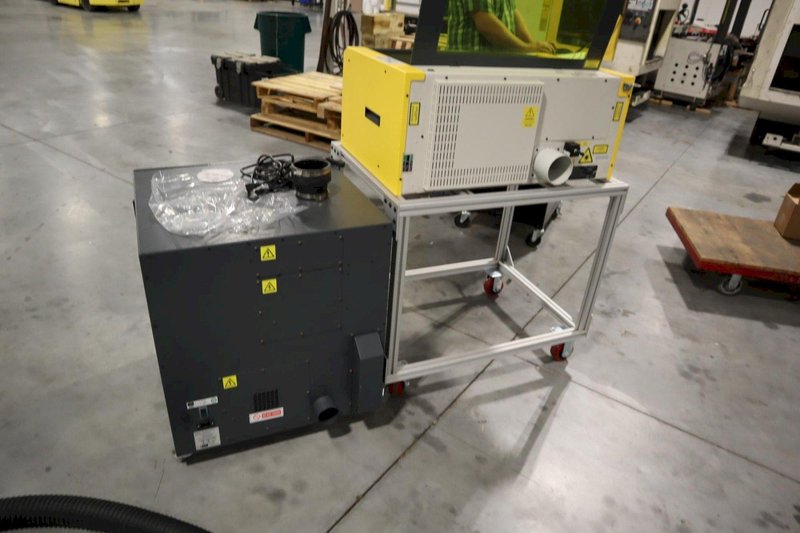 Epilog FiberMark 24 Series 8000, 30 Watt CNC Marking Laser On Portable Cart with Bofa Fume Extractor System- Auction Item