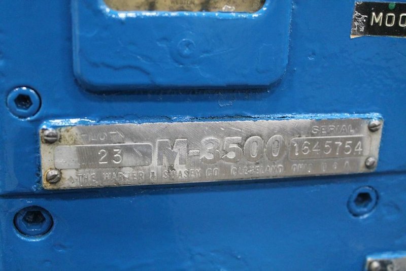 3A WARNER &amp; SWASEY SADDLE TURRET LATHE: STOCK #63578