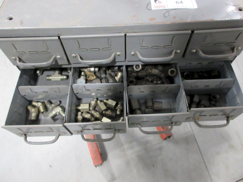 Steel 8 Drawer Divider Cabinet with Steel Compression Hydraulic Fittings- Auction Item