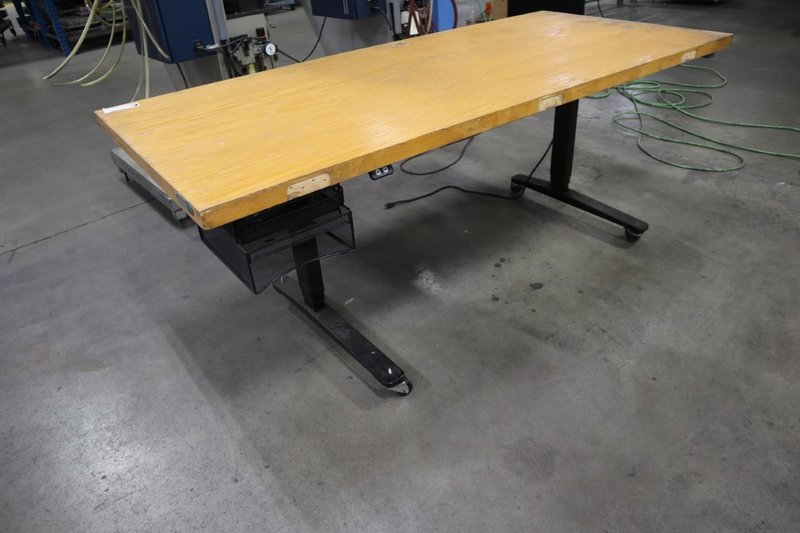 Table, Electric Adjustable Height - Portable On Casters- Auction Item