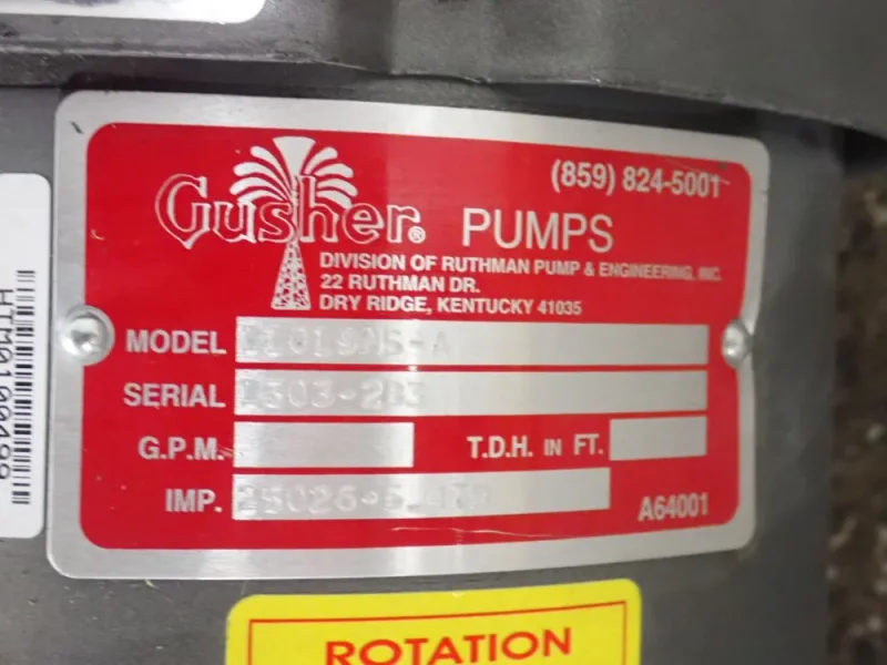 GUSHER PUMPS 5 HP COOLANT PUMP  -  11019NS-A