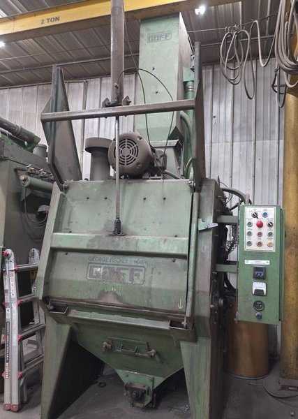 6 CU FT GOFF MODEL #6BB RUBBER BELT TUMBLE TYPE BLAST MACHINE: YOBRO #25035