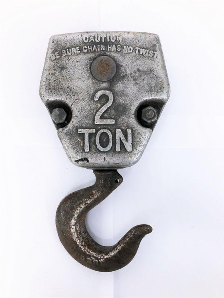 2 TON CROSBY CHAIN HOIST HOOK : STOCK #13928