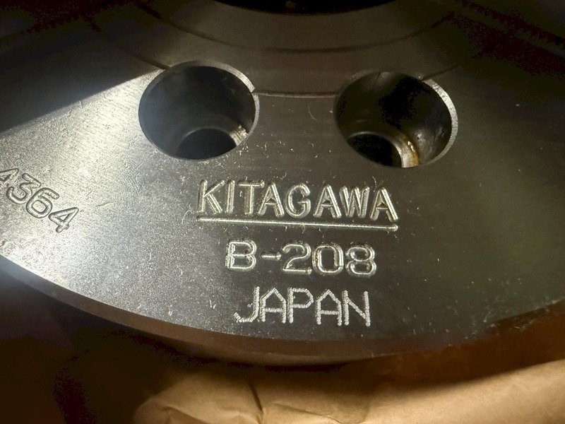 KITAGAWA MODEL B-208 3-JAW LATHE CHUCK, LIKE NEW CONDITION: YOBRO #26023