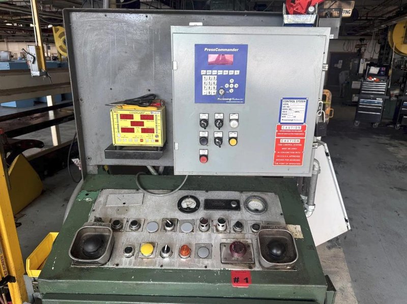 75 TON MINSTER P2-75-36 PIECE MAKER STRAIGHT SIDE HIGH SPEED PRESS. STOCK # 0980526