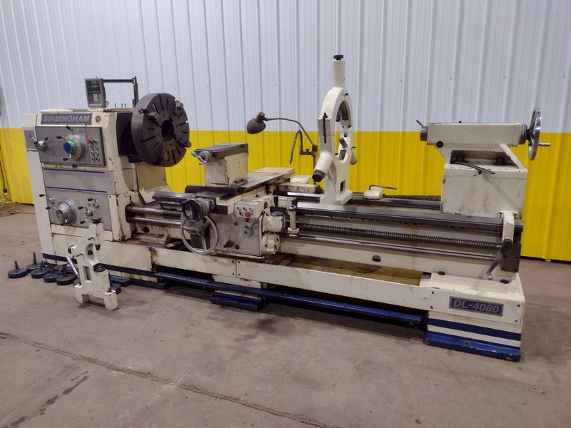 40&quot; x 80&quot; BIRMINGHAM MODEL #DL4080 ENGINE LATHE, 5-1/8&quot; HOLLOW SPINDLE HOLE: STOCK #19321