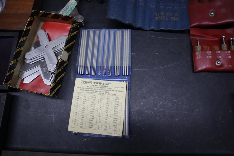 Assorted Measuring Tools, Micrometers, Chamfer Guage, Precision Protractor, Depth Mics, Bore Gauges, Thread Checkers and More- Auction Item