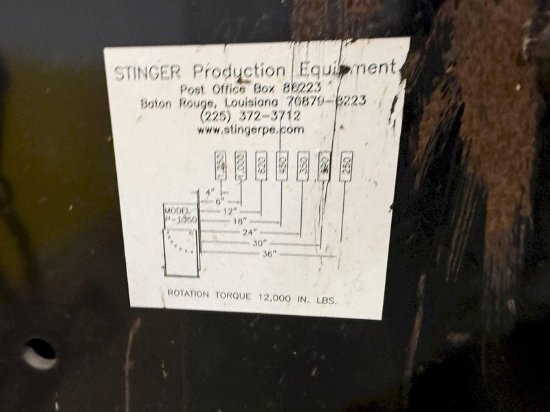 1,250 LB STINGER MODEL #P-1250 PIPE WELDING POSITIONER WITH 30" GRIPPER CHUCK : YOBRO #25213