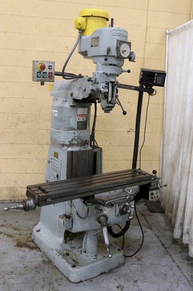2 HP BRIDGEPORT VERTICAL KNEE MILL: STOCK #70645