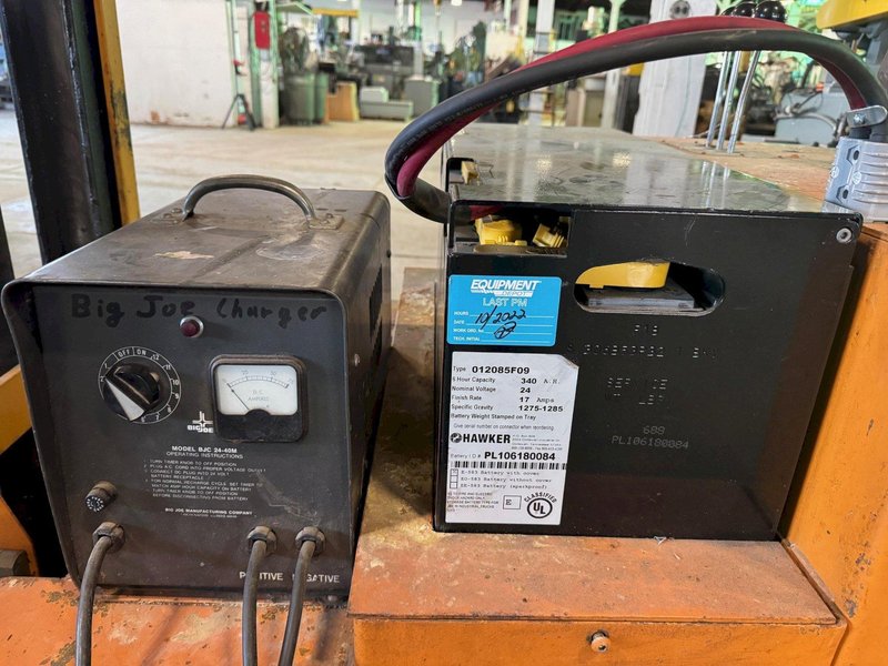 2500 Lb. Big Joe Electric Lift Truck PDC-25-106, Walk Behind, 106" Lift Height, Nice