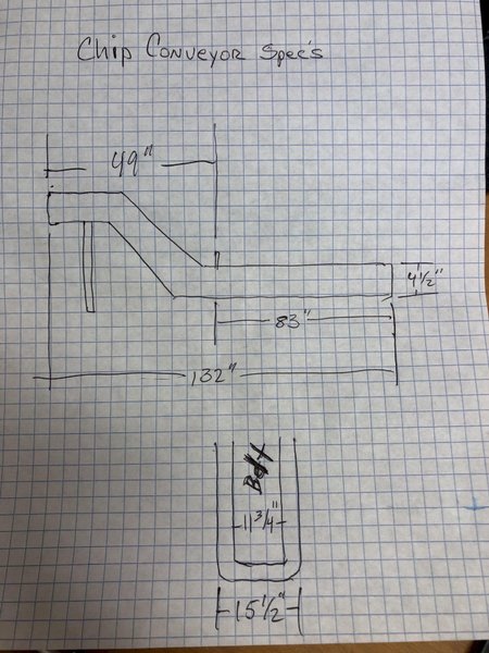 LNS Turbo Chip Conveyor New Fits Doosan DNM400 CNC Mill