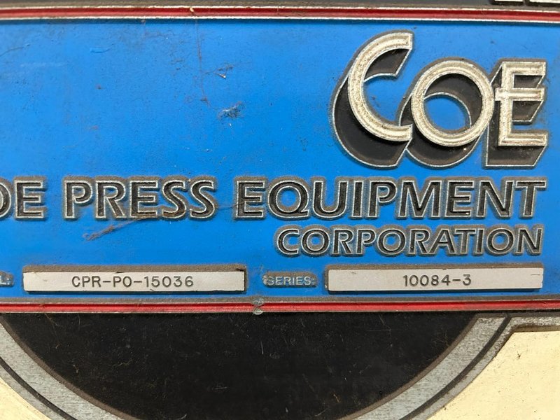 Coe Press Coil Feed Line 15,000 Lbs. x 36&quot; Wide