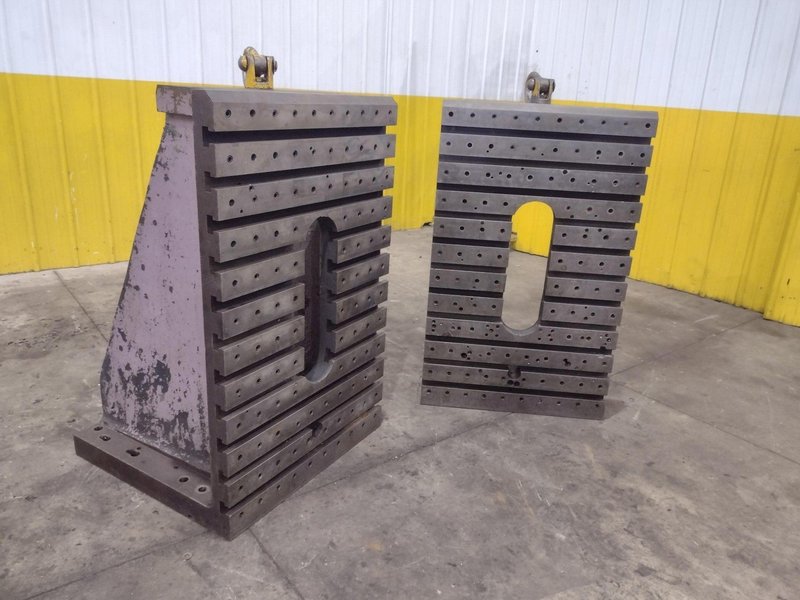 (2) 48" H X 29.5" W X 29" DEEP STEEL ANGLE PLATES: YOBRO #25794