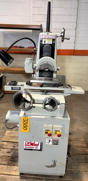 6" x 12" Harig Surface Grinder 612, Hand, Chuck, Dust Collector Base, 1 HP