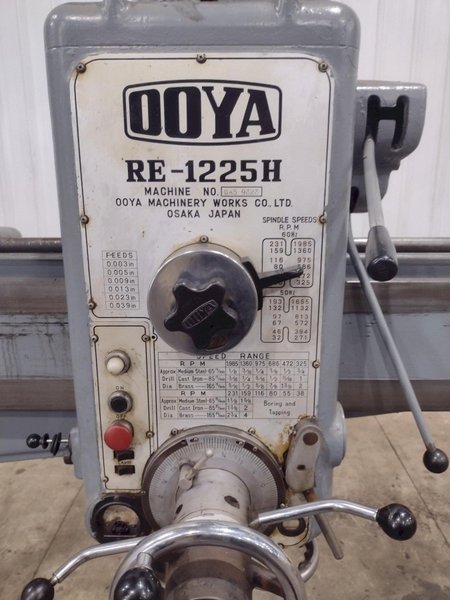 4' X 12" OOYA MODEL #RE-1225H RADIAL DRILL: YOBRO #25981