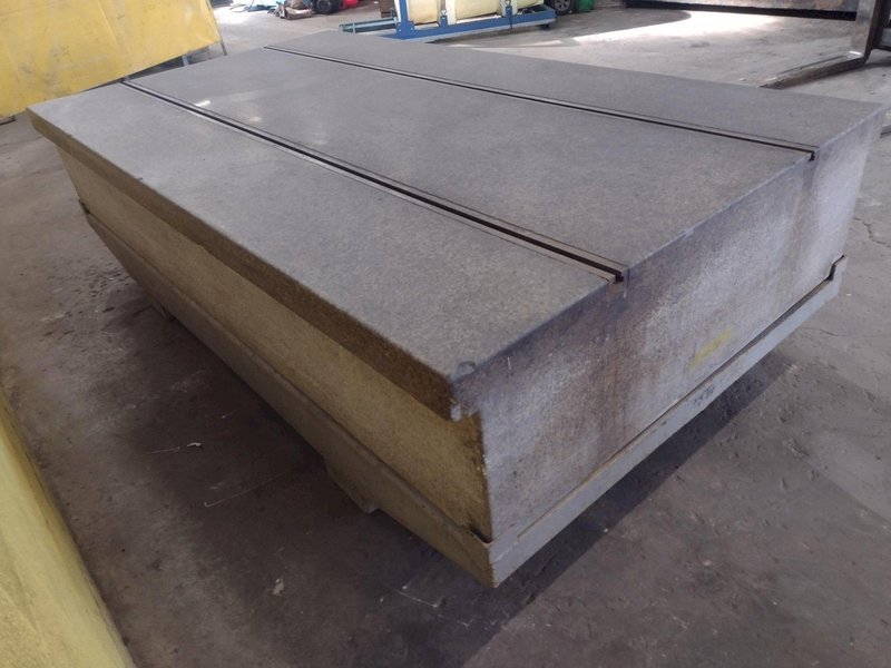 108&quot; X 60&quot; X 18 GREY GRANIT 2 LIP T-SLOTTED SURFACE PLATE: STOCK 17377