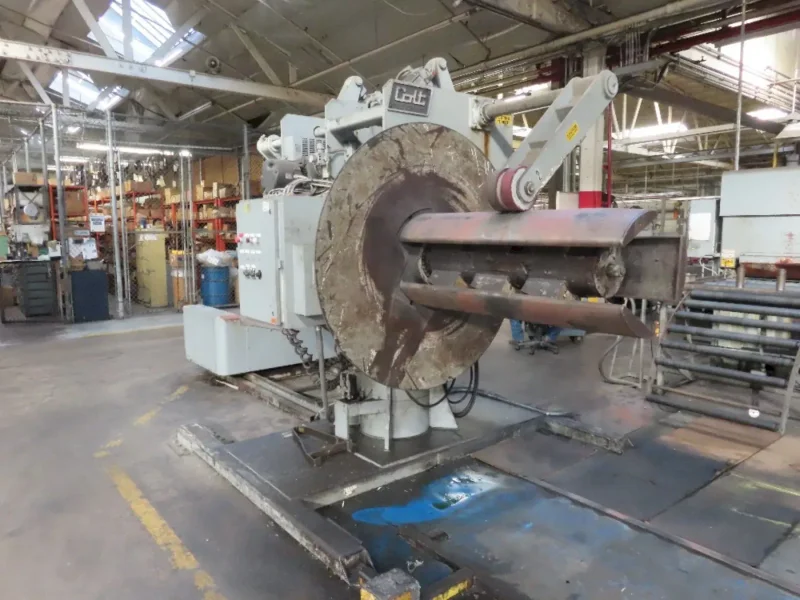 20,000 LBS X 48" COLT MODEL #CHD-DR2000 DOUBLE END UNCOILER W/ ROWE COIL CAR: YOBRO #24894