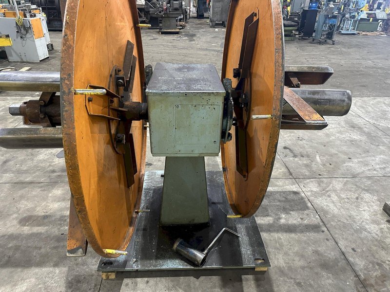 4,000 LBS x 20&quot; AMERICAN STEEL LINE MODEL #60 DOUBLE END PULL OFF UNCOILER COIL REEL: STOCK #23066