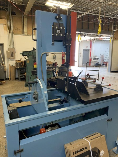 ROLL-IN MODEL TF1420 TILT FRAME VERTICAL BANDSAW w/ 10' ROLLER TABLE, NEW: 2019