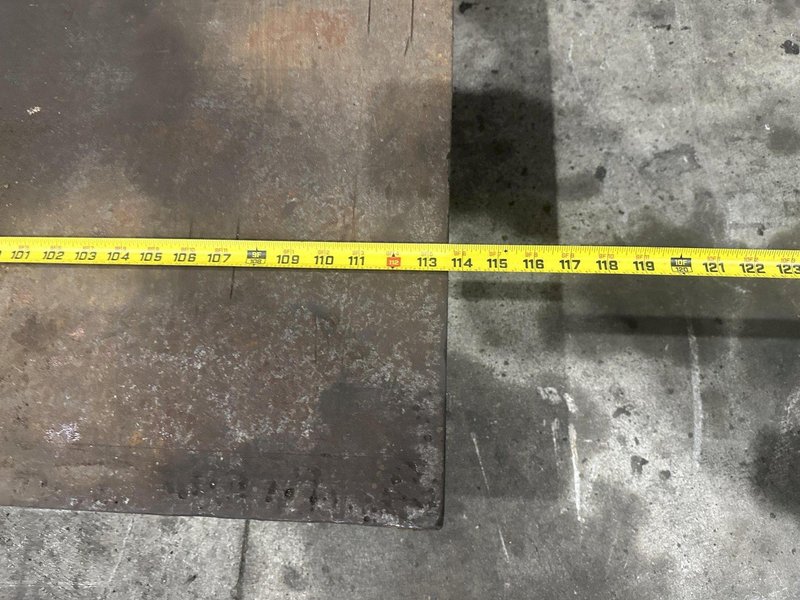 114&quot; X 51&quot; X 7&quot; HIGH STEEL LAYOUT RISER PLATE: STOCK #23182