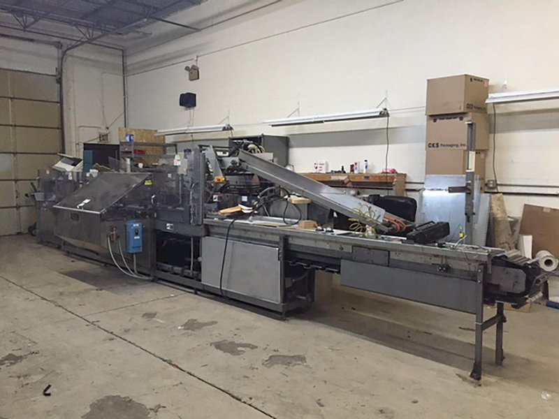 Thiele 60 Series Cartoner with Hot Glue and Automatic Barrel Cam loader