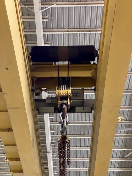 (1993) 75 TON X 103&#039;6&quot; P&amp;H PACESETTER OVERHEAD BRIDGE CRANE WITH 20 TON AUXILIARY. STOCK # 0733320
