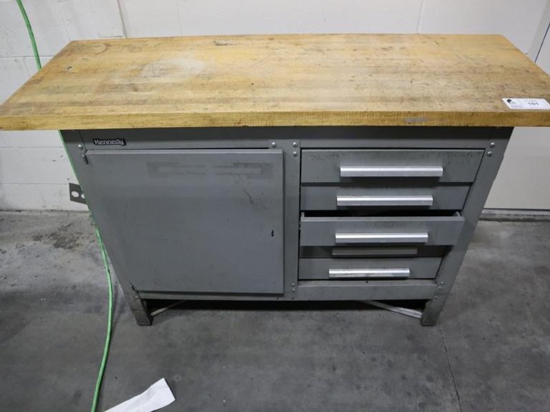 Kennedy Maple Top Work Bench, (5) Drawers, Cabinet Base- Auction Item