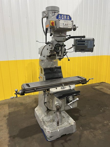 2 HP ACRA MODEL #AM-2V VERTICAL KNEE MILL: STOCK #18825