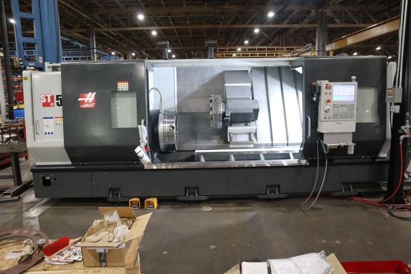 Haas ST-55 CNC Lathe Turning Center, 12.5" Hole, 12 Station Turret, Tailstock, (2) 26" Chucks, 1,000 PSI Coolant - NEW 2023