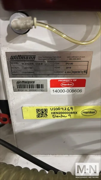 WITTMANN BLENDER MODEL G14-M MFG 2018