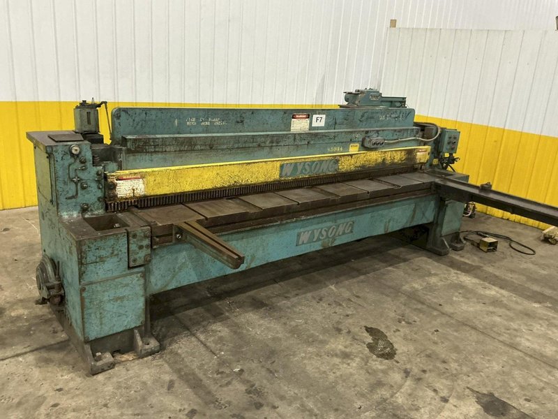 10' X 1/4" WYSONG MODEL #1025-F MECHANICAL POWER SQUARING SHEAR: YOBRO #25202