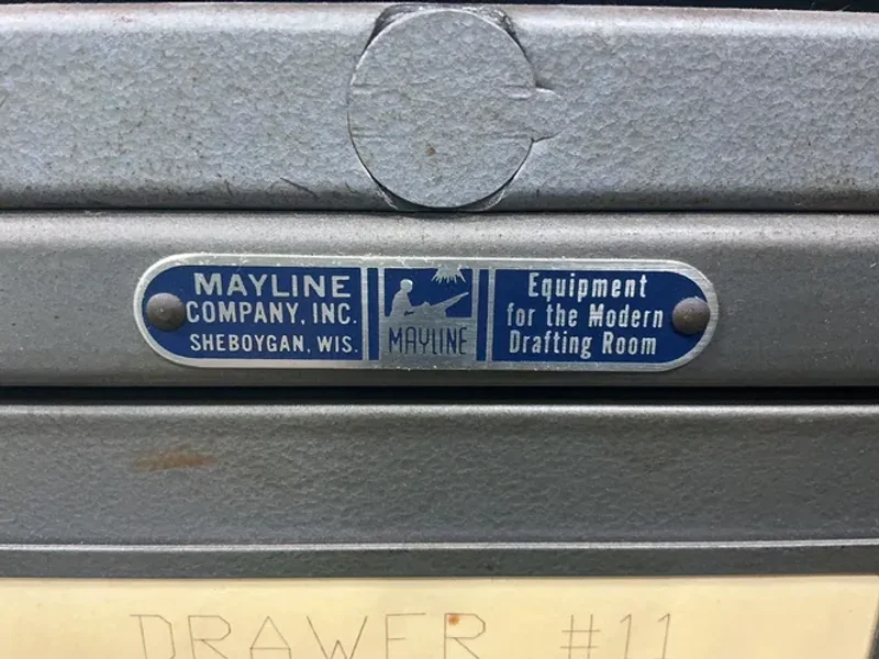 MAYLINE COMPANY 5 DRAWERS PER CABINET BLUEPRINT CABINETS