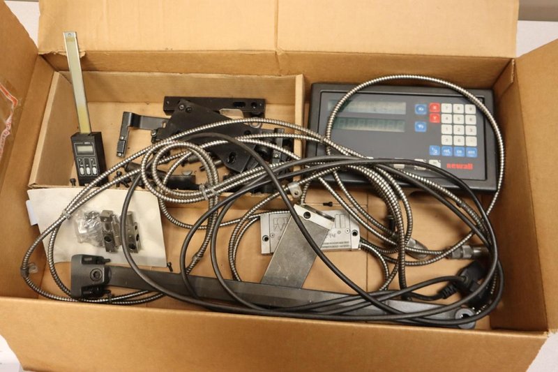 Newall Topaz 2-Axis Digital Readout with COntrol Box, Cables, reader Heads, X and Y Scales for Mill, with Mitutoyo Quill Scale - Auction Item