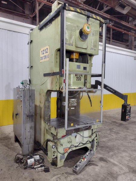 220 TON AIDA MODEL #NCI-200(2) GAP FRAME PRESS, 12.59&quot; STROKE: STOCK #22210
