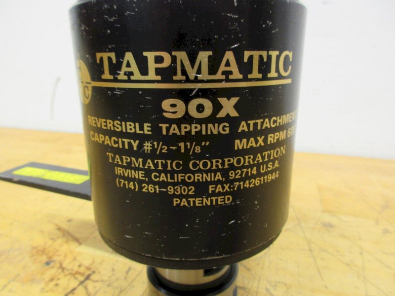 TapMatic 90X Reversible Tapping  Attachment, 1/2" - 1-1/8" Capacity, 600 rpm Max, #3 Morse Taper Shank- Auction Item