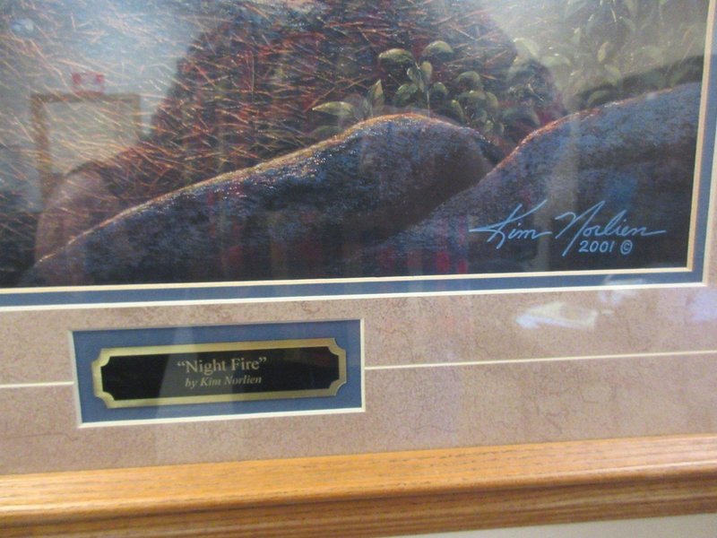 Wall Art, Night Fire by Kim Norlien 25.5&quot;x39&quot;- Auction Item