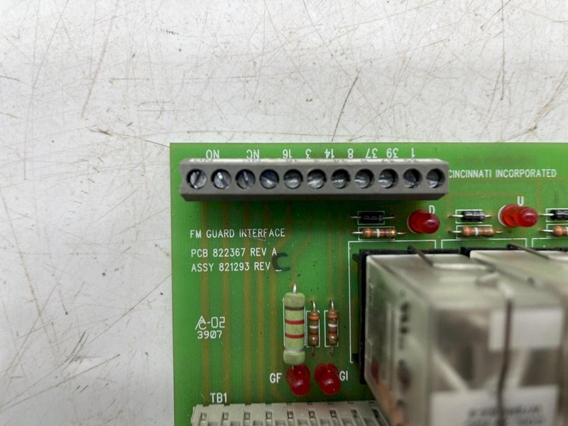 PCB 822367 REV A CINCINNATI INC - FM GUARD INTERFACE - ASSY 821293 REV C STOCK #16308