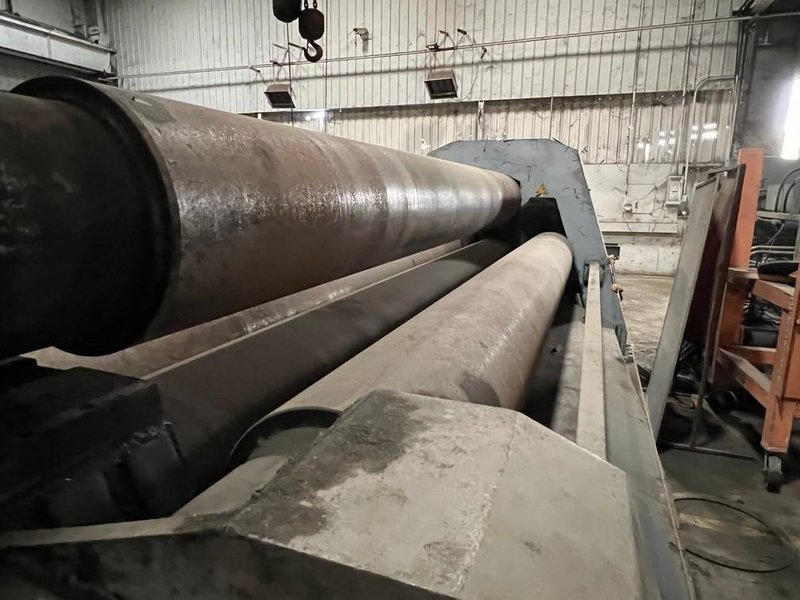 12&#039; X 1&quot; IMCAR MODEL 4RH 30/7 4 ROLL DOUBLE INITIAL PINCH HYDRAULIC PLATE ROLL. STOCK # 1156422
