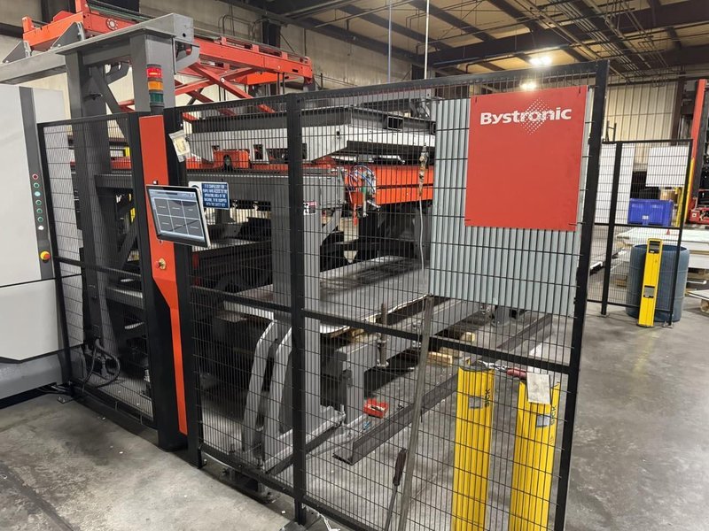 10,000 Watt Bystronic BySmart 3015 Fiber Laser, 2021 – W/ByTrans Extended Automation – Load Unload System , 5’x10′ Table