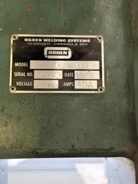 Ogden Welder  -  ONE SIDE WELDER