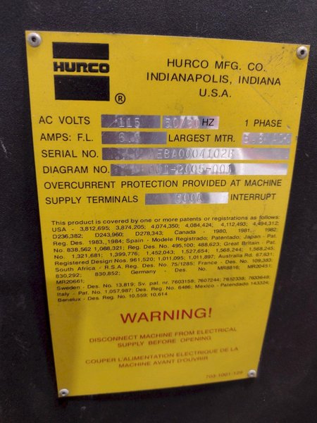 55 TON X 10' PACIFIC MODEL J55-10 HYDRAULIC PRESS BRAKE WITH HURCO BACK GAUGE: STOCK #10653