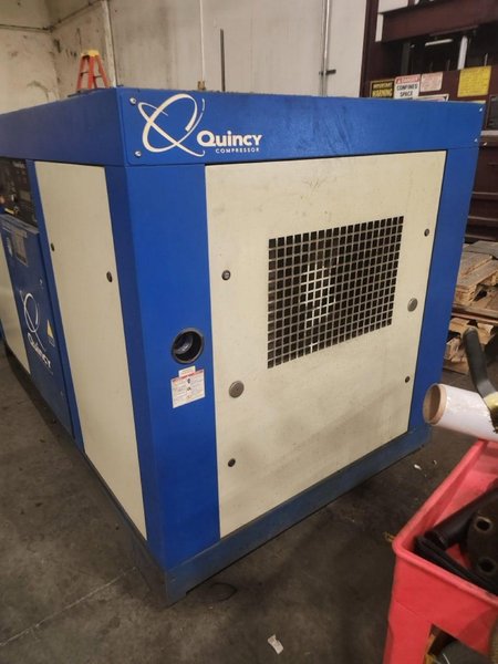 100 HP Quincy QGV-100 Variable Speed Air Compressor W/ Tank, 2006