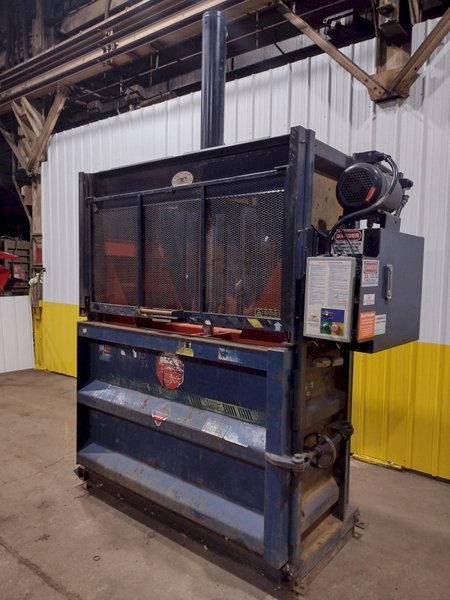 72" X 30" JV MFG CRAM A LOT MODEL #VB-72-B VERTICAL HYDRAULIC CARDBOARD BALER: STOCK #18050