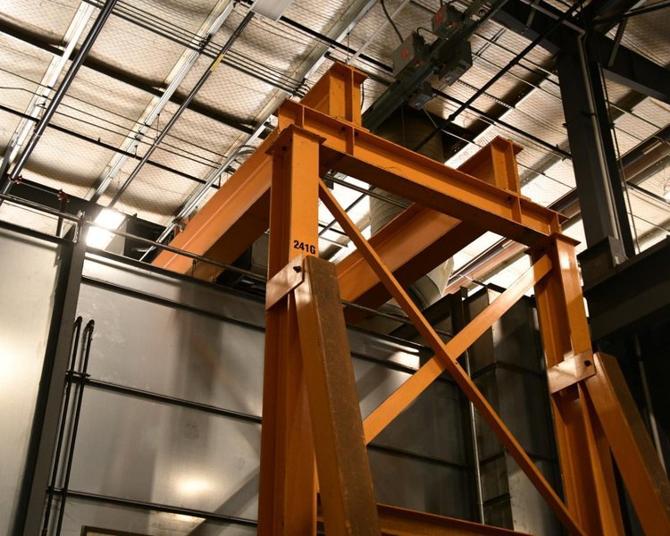 15' x 20' x 14' HIGH GLOBAL FINISHING SOLUTIONS DOWNDRAFT PAINT ROOM WITH 20 TON CRANE: YOBRO #25726