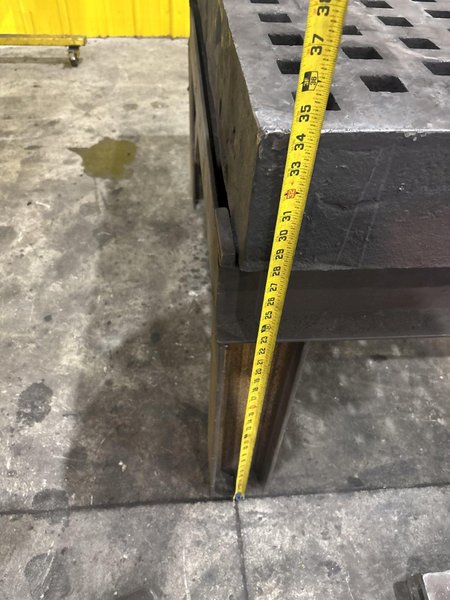 70.5&quot; X 59.5&quot; X 34.5&quot; X 6.25&quot; METALWORKING IRON FORMING ACORN TABLE: YOBRO #24097