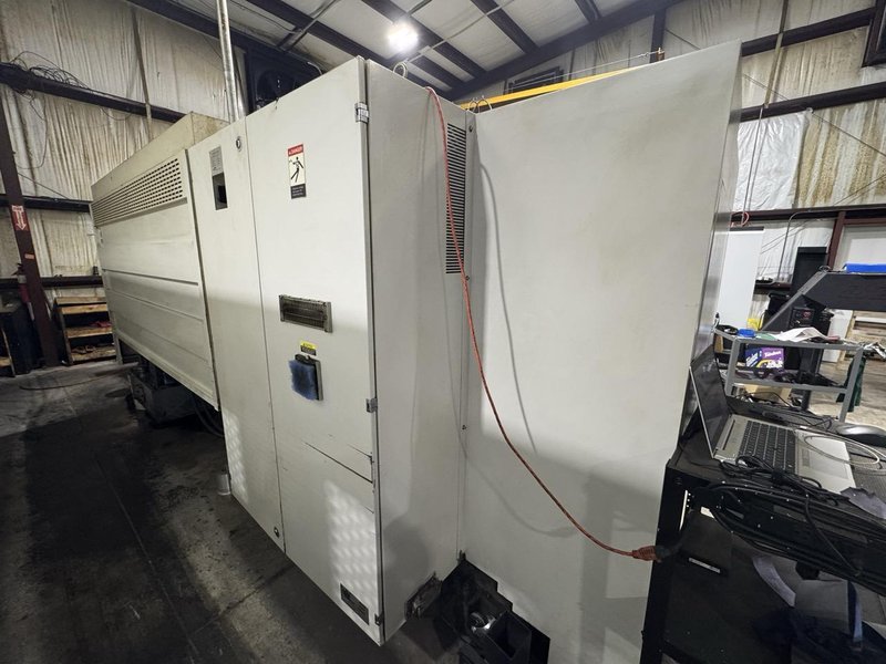 Samsung SL40/1500 CNC lathe, 2012 – RIP Steady Rest, 4.6″ Spindle Bore, Fanuc 0i-TD Control