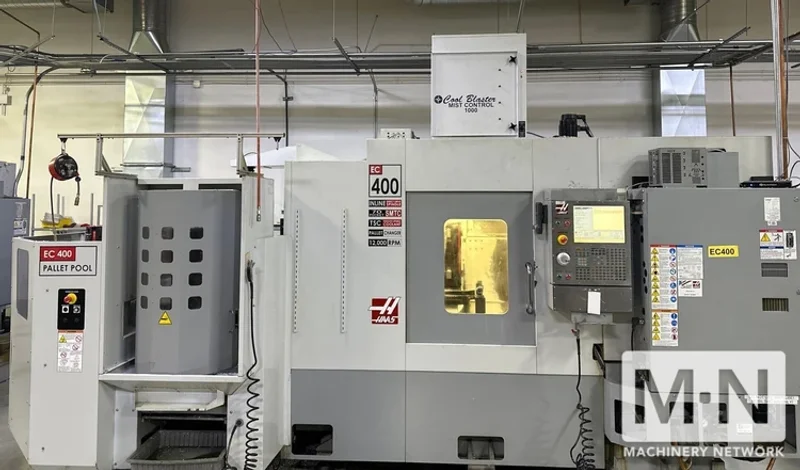 HAAS EC-400PP CNC 4-Axis Horizontal Machining Center, 2009 w/ Pallet Pool