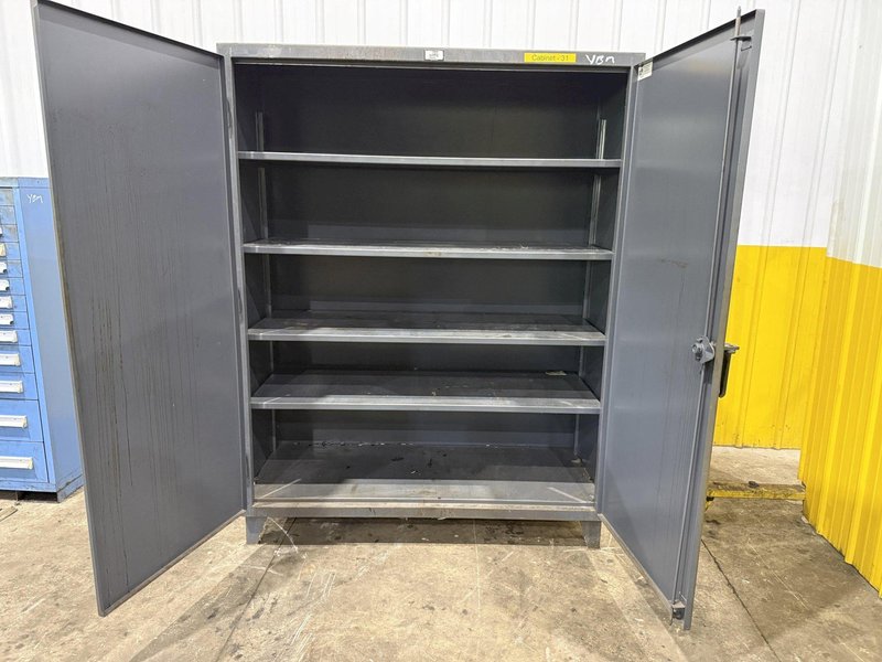 60" WIDE X 24" X 78" STRONGHOLD 2 DOOR HEAVY DUTY STORAGE CABINET: YOBRO #25388